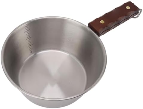 Outdoor Skillet Large Capacity Sturdy for Camping Hiking and Picnics 304 Stainless Steel (Silver) - Image 2