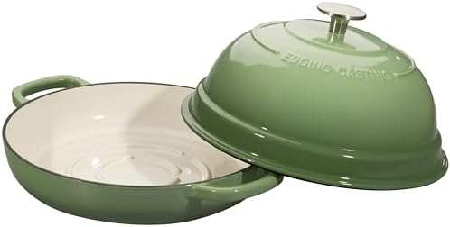 EDGING CASTING Enameled Cast Iron Dutch Oven Pot with Lid, Round Bread Oven for Homemade Sourdough Bread Baking, 6 Quart, Pistachio Green - Image 5