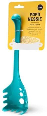 OTOTO Papa Nessie Pasta Server, Spaghetti Spoon - Food Grade & BPA Free Pasta Spoon Server - Dishwasher Safe & Heat Resistant Spaghetti Server, Pasta Fork 11.22x3.35x2.17 in by OTOTO