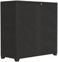 ZZM Indoor/Outdoor Storage Cabinet Waterproof, 34"x15"x34" Plastic Outdoor Storage Box for Garden Balcony Bathroom, All Weather Outdoor Storage Clearance, DIY Usage, with No Shelf (Black) by ZZM