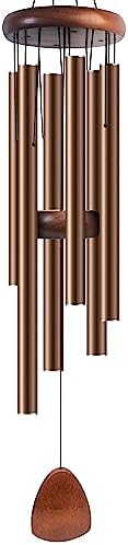 Bursvik 37" Aluminum Wind Chimes for Outside (Coffee), Patio Zen Decor Gift by BursvikWindChimes