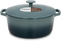Cuisinart Chef's Classic Enameled Cast Iron Dutch Oven with Lid, Porcelain Enameled Interior, Oven Safe, Induction Compatible, 7-Quart, Round, Sea Glass Green by Cuisinart