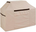 67" W x 27" D x 48" H 4 Burner Flat Top Grill Cover - 600D Heavy Duty Waterproof Windproof UV Resistant, Fits Blackstone Grills, Outdoor Barbecue Cover,Beige by PATIOASIS