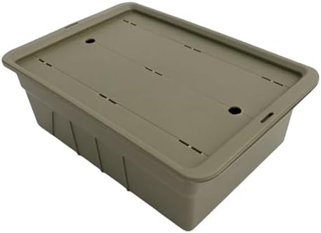 Tea Storage Box with Drainage Tray, IGT Camping Table Basket, Versatile Equipment Organizer for Garage Backyard Barbecue Cooking- Green - Image 4