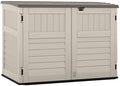Suncast 5.9' x 3.7' Horizontal Stow-Away Storage Shed, Resin, Hinged Lid by Unknown