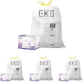 EKO 21 Gallon / 50-90 Liter, Drawstring Trash Bags, Extra-Strong Garbage Bags,Lavender Scent with Continuous Odor Control, Easy-Dispense Roll -Kitchen&Household Use,CodeG, White 60 Count (Pack of 4) by Unknown