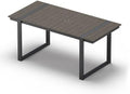 Outdoor Dining Table for 6, HDPS+ Aluminum Patio Dning Table by Oasbira