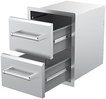 SPIRE Vertical Built-in Double Drawers, Stainless Steel, Universal Mount - Image 5