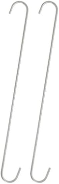 HARFINGTON 2pcs Long S Hooks 16" Metal S-Shaped Hanging Hooks Silver by HARFINGTON