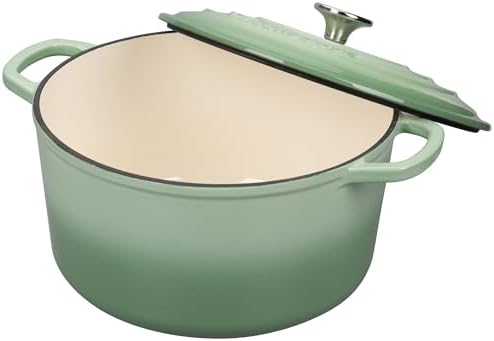 VORRINGARD Enameled Cast Iron Dutch Oven Pot with Lid, for Sourdough Bread Baking, Round Dutch Ovens, 4.5 Quart, Green - Image 5