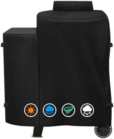 Heavy Duty 600D Polyester Grill Cover Compatible with Pit Boss Phoenix Kettle Grill Onyx Edition Weather Resistant PB Phoenix Kettle Pellet Charcoal Grill Smoker Cover by ZBXFCSH