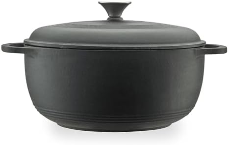 Mercer Culinary Enameled Cast Iron Round Dutch Oven, 6 qt., Matte Black by MercerCulinary