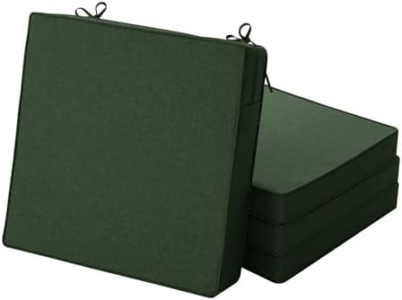 Outdoor Chair Cushions, Set of 4, 24 x 24 Inch, Olive Green by Unknown