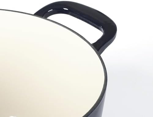 Martha Stewart Gatwick 7 QT Enamel Cast Iron Dutch Oven – Navy Blue, Heavy-Duty Durable Dutch Oven for Slow Cooking, Braising, and Baking - Image 4