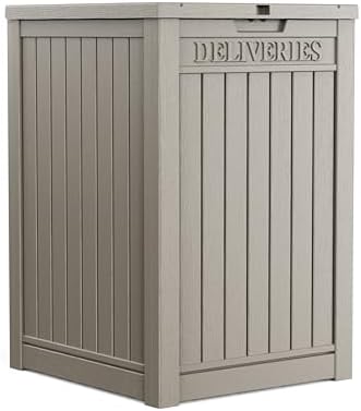 PatioZen Package Delivery Box 55 Gallon with Lockable Secure,Outdoor Package Drop Container Waterproof for Porch Patio and Curbside(Grey) by OutdoorLivingPerfected
