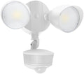 LUTEC 34W 3700 Lumen LED Security Light Motion Sensor Outdoor Lights with Night Light, 5000K Daylight, IP65 Waterproof, Dusk to Dawn, Hardwired Motion Detector Flood Light for Garage, Yard-White by LUTEC