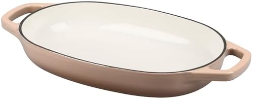 EDGING CASTING Enameled Cast Iron Oval Dutch Oven Pot with Lid, Dutch Oven for Sourdough Bread Baking, Bread Oven, Bread Dutch Oven, Oval Bread Pan, 5qt, Mocha - Image 7