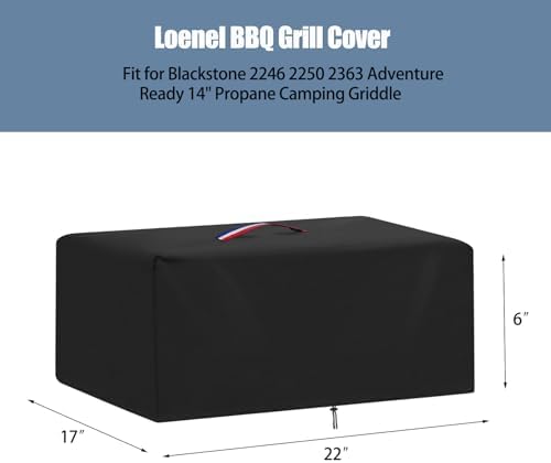 Grill Cover for Blackstone 2246 2250 2363 20" x 14" Camping Griddle - Image 2