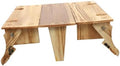 2-in-1 Picnic Basket Folding Picnic Desk Xmas Portable Wooden by TINEASUR