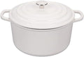 VORRINGARD Enameled Cast Iron Dutch Oven Pot with Lid, for Sourdough Bread Baking, Round Dutch Ovens, 6 Quart, White by Unknown