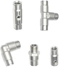 3/8" Brass Slip Connectors Kit for High Pressure Misting System – 5-Piece Brass Misting Nozzle Connectors (Straight, Elbow, Tee, 1/4" Male Lock, End) – 1500 psi by TLTOOLEGIN