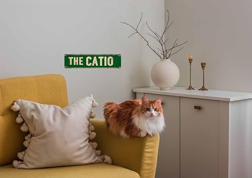 The Catio Metal Sign 4x16in Funny Cat Patio Plaque for Garden House Indoor Wall Nursery Home Decor Gift - Image 5
