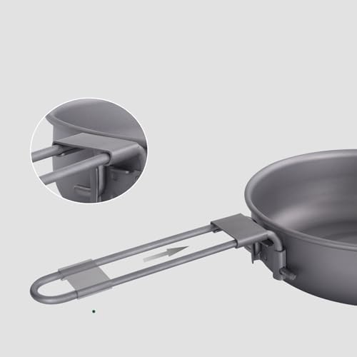 Boundless Voyage Titanium Frying Pan with Folding Handle Backpacking Pan - Image 5