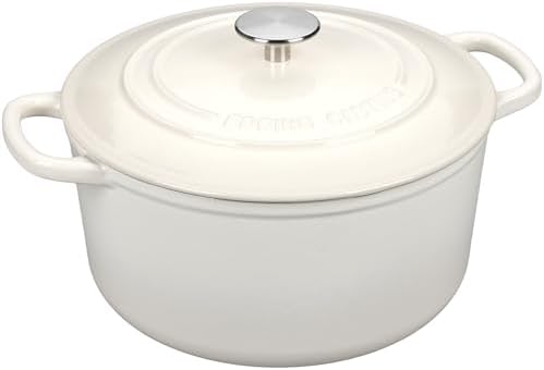 EDGING CASTING Enameled Cast Iron Dutch Oven with Sourdough Bread Baking Kit, Bread Dutch Oven with Lid, Includes Proofing Basket & Baking Tools, 5qt, White - Image 7