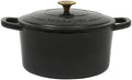 Crock Pot Artisan 7-Quart Round Cast Iron Dutch Oven with Lid – Black Enamel Finish, Gold Knob, Durable Heavy-Duty Cookware for Slow Cooking, Baking, and Roasting by Crock-PotBrand