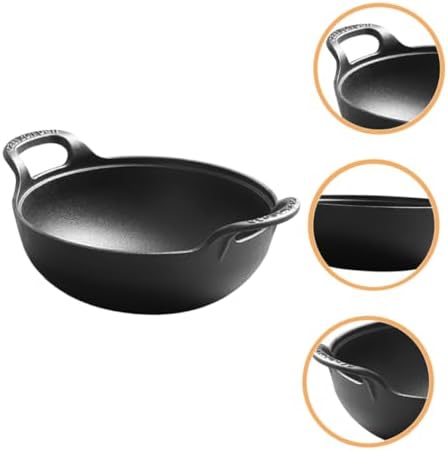 Milisten Cast Iron Skillet Pot Outdoor Cooking Essential for Camping and Picnics Ergonomic Design Smooth for Easy Cleaning Versatile for Family Meals - Image 5