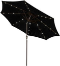 Blissun 9 ft Solar Umbrella, 32 LED Lighted Patio Umbrella, Table Market Umbrella, Outdoor Umbrella for Garden, Deck, Backyard, Pool and Beach (Black) by Blissun