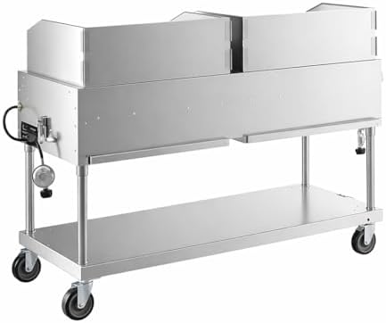 Commercial Stainless Steel Outdoor Liquid Propane Grill with Wind Guards, 72" Cooking Surface, 10 Burners, 160,000 BTU, for Restaurant Patio, Resort, Catering, Outdoor Kitchen, Hotel - Image 2