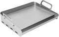 23x16 Inch Griddle for Gas Grill Reinforced Bottom Anti Warp Detachable Handle Grease Groove Stainless Steel Flat Top for Pellet Grill and Stove Outdoor Indoor Cooking by JiRiCHMi