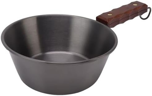 Aramox Camping Skillet 304 Stainless Steel Outdoor Skillet with Wooden by Unknown