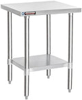 DuraSteel 24x24 Stainless Steel Work Table - NSF Commercial Prep Metal Table - Outdoor Pizza Oven Stand w/Under Shelf - Kitchen Island Laundry Utility Garage Microwave Stand Large Rolling Storage Cart by DuraSteel