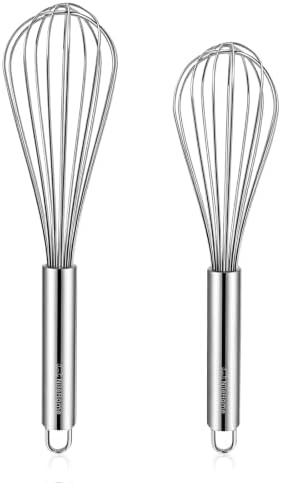 NileHome 2-Pack Stainless Steel Whisk Set,Kitchen Utensils for Cooking by NileHome