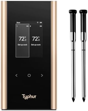 Typhur Sync Gold Wireless WiFi Meat Thermometer, 2 Slim Probes, Smart Base by Unknown