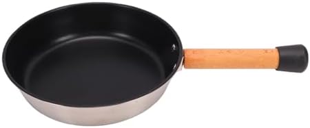 Portable Outdoor Frying Pan Lightweight Stainless Steel Skillet for Camping Cooking 20 * 35.5cm (CW-14 Wooden Handle Frying Pan) - Image 7