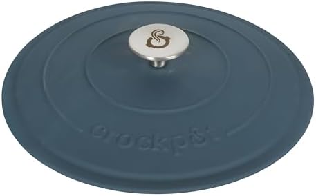 Crock-Pot Artisan 7-Quart Round European Enameled Cast Iron Dutch Oven – Matte Navy Blue, Durable Oven Safe Cookware - Image 6