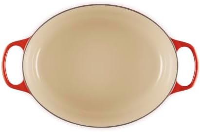 Le Creuset Enameled Cast Iron Oval Dutch Oven, 9.5 qt., Cerise/Crucible - Image 3