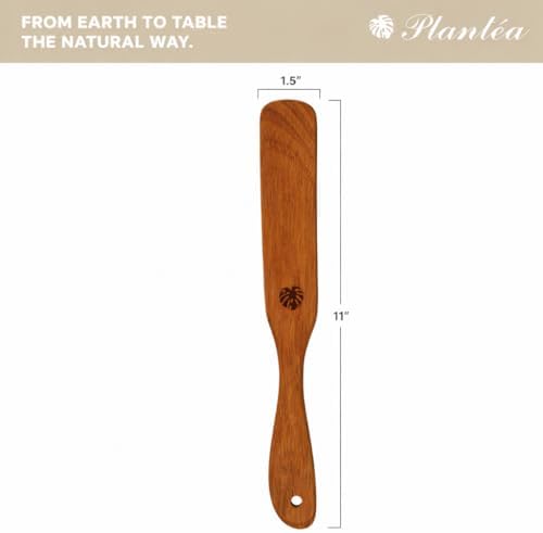 Skinny Spurtle for Sourdough Starter, Reaching Bottom of Jar Wooden Spurtle for Mixing, Acacia Wood Dough Whisk, Sourdough Bread Baking Supplies - Image 5