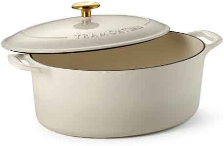 Tramontina Bestow Enameled Cast Iron 7-Qt Oval Dutch Oven Pot with Lid by Tramontina