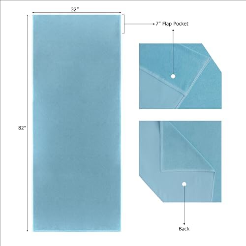 COTTON CRAFT Pool Lounge Chair Cover - 2 Pack - Blue - Image 6