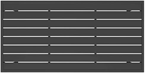 Modern Anthracite Garden Dining Table, 43.3 x 21.3 x 27.6 Inches Outdoor Steel Table with Powder-Coated Finish, Durable Metal Patio Furniture for Balcony and Backyard Dining - Image 6