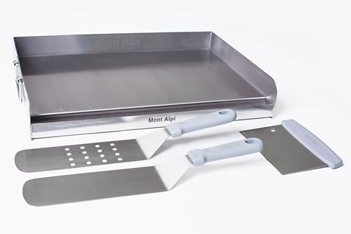 Mont Alpi 94" Modular Outdoor Kitchen Island - 304 Stainless Steel | 115,000 BTU 6-Burner Gas Grill | Side Burner + Griddle + Pizza Kit | 94 Inch - Image 7