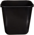 Amazon Basics Rectangular Plastic Office Wastebasket,14.4"L x 10.3"W x 15"H, 7 Gallon, Easy to Clean, Black, Pack of 2 by AmazonBasics
