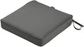 Classic Accessories Montlake Water-Resistant 21 x 21 x 3 Inch Square Outdoor Seat Cushion, Patio Furniture Chair Cushion, Light Charcoal Grey, Outdoor Cushion Cover by ClassicAccessories