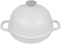 Dutch Oven for Bread Baking Bread Oven for Sourdough Bread Baking, Enameled Cast Iron Dutch Oven Pot with Lid 5 qt Cast Iron Bread Pan, White by OLLAKOK