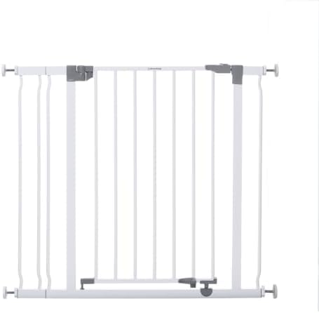 Dreambaby Liberty Walk Thru Baby Safety Gate Set - with 3.5inch Extension Panel - Fits 29.5-36.5inch Openings - Pressure Mounted Security Gates - White by Dreambaby