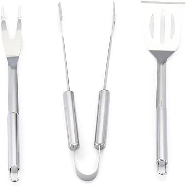 Amazon Basics 4-Piece Stainless Steel BBQ Grilling Tool Set with Carry Bag, Rust-Resistant, Dishwasher Safe - Image 7
